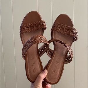 Madewell Braided Two Strap Block Heel Sandals